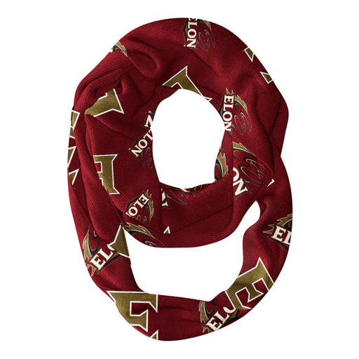 Elon Phoenix Vive La Fete Repeat Logo Game Day Collegiate Women Light Weight Ultra Soft Infinity Scarf