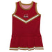 Elon University Phoenix Vive La Fete Game Day Maroon Sleeveless Cheerleader Dress