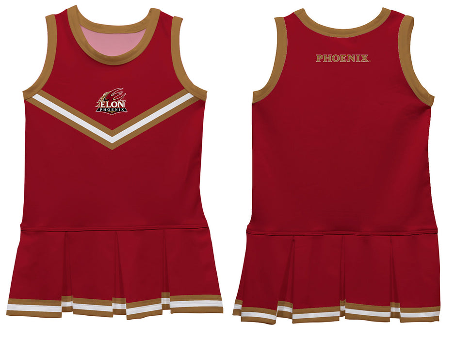 Elon University Phoenix Vive La Fete Game Day Maroon Sleeveless Cheerleader Dress - Vive La Fête - Online Apparel Store