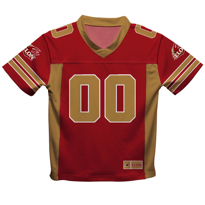 Elon University Phoenix Vive La Fete Game Day Maroon Boys Fashion Football T-Shirt