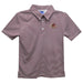 Elon University Phoenix Embroidered Maroon Stripes Short Sleeve Polo Box Shirt