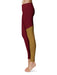 Elon University Phoenix Vive La Fete Game Day Collegiate Leg Color Block Women Maroon Gold Yoga Leggings - Vive La Fête - Online Apparel Store