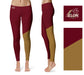 Elon University Phoenix Vive La Fete Game Day Collegiate Leg Color Block Women Maroon Gold Yoga Leggings - Vive La Fête - Online Apparel Store