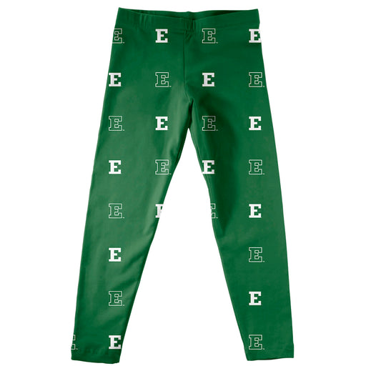 Eastern Michigan Eagles Vive La Fete Girls Game Day All Over Logo Elastic Waist Classic Play Green Leggings Tights - Vive La Fête - Online Apparel Store