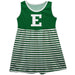 Eastern Michigan Eagles Vive La Fete Girls Game Day Sleeveless Tank Dress Solid Green Logo Stripes on Skirt - Vive La Fête - Online Apparel Store