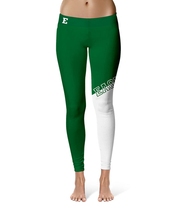 Eastern Michigan Eagles Vive la Fete Game Day Collegiate Leg Color Block Women Green White Yoga Leggings - Vive La Fête - Online Apparel Store
