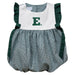 Eastern Michigan Eagles Embroidered Hunter Green Gingham Girls Bubble