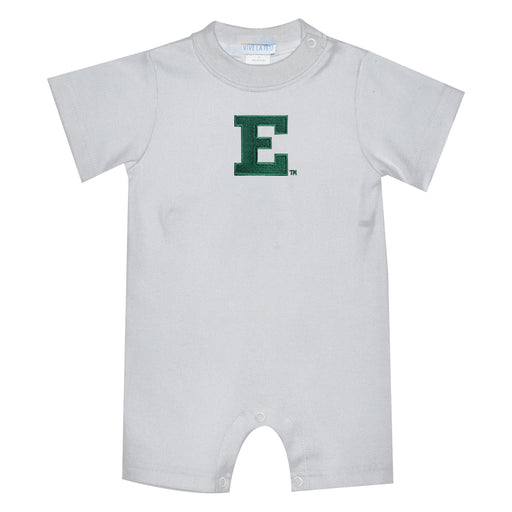 Eastern Michigan Eagles Embroidered White Knit Short Sleeve Boys Romper