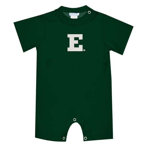 Eastern Michigan Eagles Embroidered Hunter Green Knit Short Sleeve Boys Romper