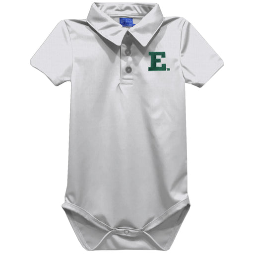 Eastern Michigan Eagles Embroidered White Solid Knit Polo Onesie