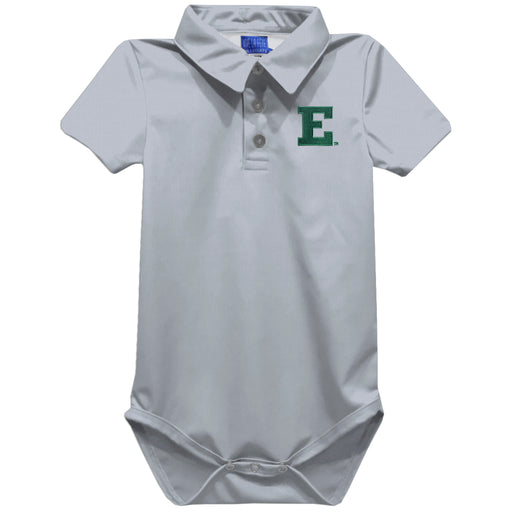 Eastern Michigan Eagles Embroidered Gray Solid Knit Polo Onesie