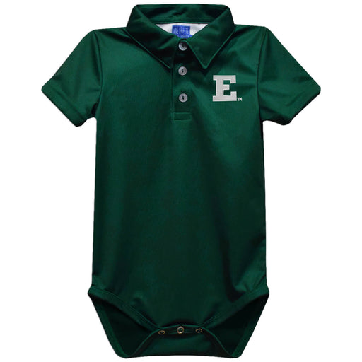 Eastern Michigan Eagles Embroidered Hunter Green Solid Knit Polo Onesie
