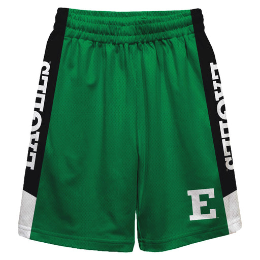 Eastern Michigan Eagles Vive La Fete Game Day Green Stripes Boys Solid Black Athletic Mesh Short