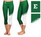 EMU Eagles Vive La Fete Game Day Collegiate Leg Color Block Girls Green Black Capri Leggings - Vive La Fête - Online Apparel Store