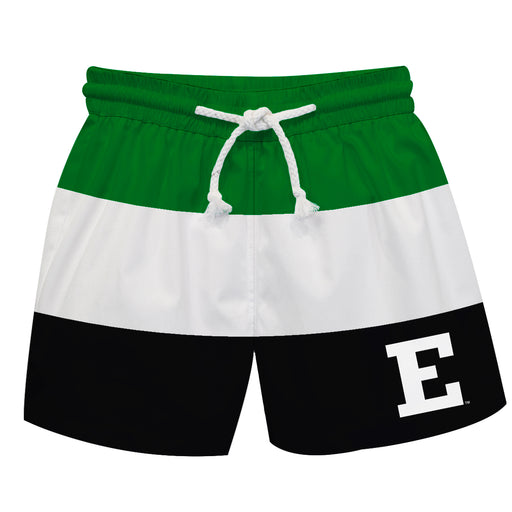 Eastern Michigan Eagles Vive La Fete Green White Black Stripes Swimtrunks V1