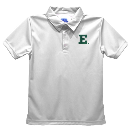 Eastern Michigan Eagles Embroidered White Short Sleeve Polo Box Shirt