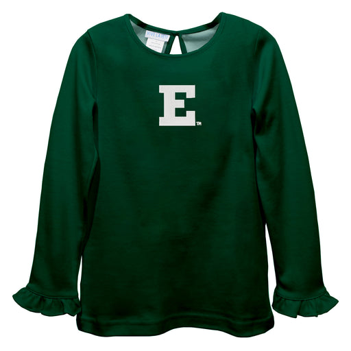 Eastern Michigan Eagles Embroidered Hunter Green Knit Long Sleeve Girls Blouse