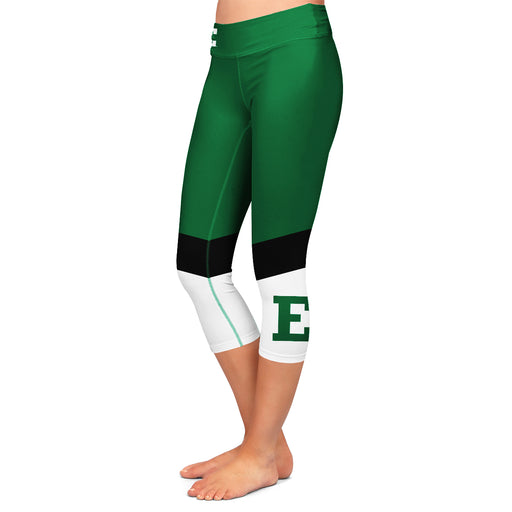 EMU Eagles Vive La Fete Game Day Collegiate Ankle Color Block Women Green White Capri Leggings - Vive La Fête - Online Apparel Store