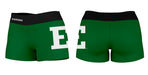 Eastern Michigan Eagles Vive La Fete Logo on Thigh & Waistband Green Black Women Yoga Booty Workout Shorts 3.75 Inseam - Vive La Fête - Online Apparel Store