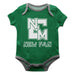 ENMU Eastern New Mexico Greyhounds Vive La Fete Infant Game Day Green Short Sleeve Onesie New Fan Logo and Mascot Bodysu
