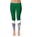 ENMU Eastern New Mexico Greyhounds Vive La Fete Game Day Collegiate Ankle Color Block Women Green Gray Yoga Leggings
