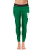 Eastern New Mexico Greyhounds Vive La Fete Game Day Collegiate Logo on Thigh Green Women Yoga Leggings 2.5 Waist Tights