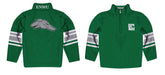 ENMU Eastern New Mexico Greyhounds Vive La Fete Game Day Green Quarter Zip Pullover Stripes on Sleeves - Vive La Fête - Online Apparel Store