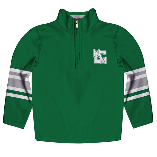 ENMU Eastern New Mexico Greyhounds Vive La Fete Game Day Green Quarter Zip Pullover Stripes on Sleeves