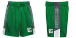 ENMU Eastern New Mexico Greyhounds Vive La Fete Game Day Green Stripes Boys Solid Gray Athletic Mesh Short - Vive La Fête - Online Apparel Store