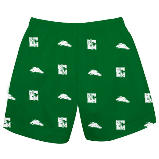 Eastern New Mexico Greyhounds Vive La Fete Boys Game Day All Over Logo Elastic Waist Classic Play Green Pull On Short