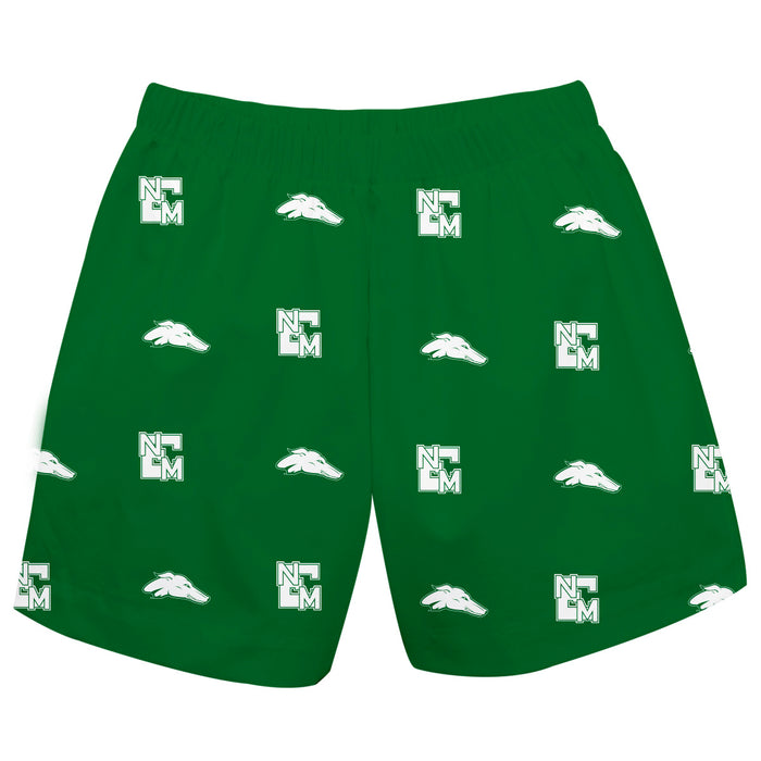 Eastern New Mexico Greyhounds Vive La Fete Boys Game Day All Over Logo Elastic Waist Classic Play Green Pull On Short