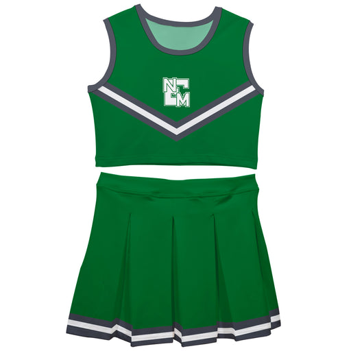 ENMU Eastern New Mexico Greyhounds Vive La Fete Game Day Green Sleeveless Cheerleader Set