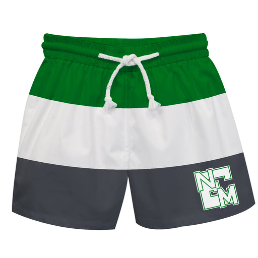 ENMU Eastern New Mexico Greyhounds Vive La Fete Green White Black Stripes Swimtrunks V1
