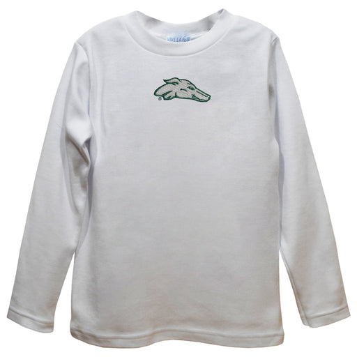 ENMU Eastern New Mexico Greyhounds Embroidered White Long Sleeve Boys Tee Shirt