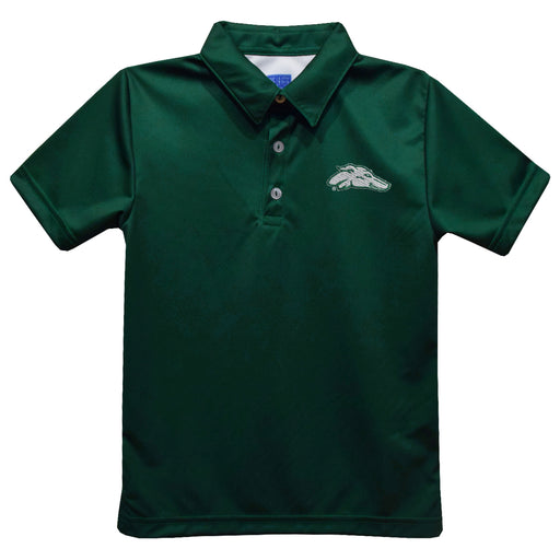 ENMU Eastern New Mexico Greyhounds Embroidered Hunter Green Short Sleeve Polo Box