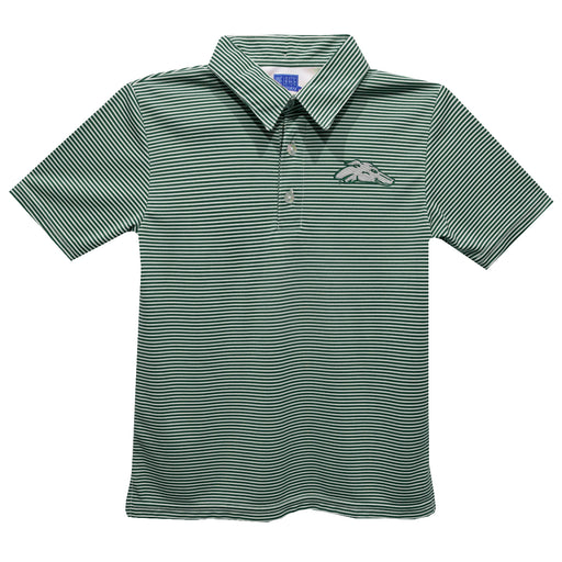 ENMU Eastern New Mexico Greyhounds Embroidered Hunter Green Stripes Short Sleeve