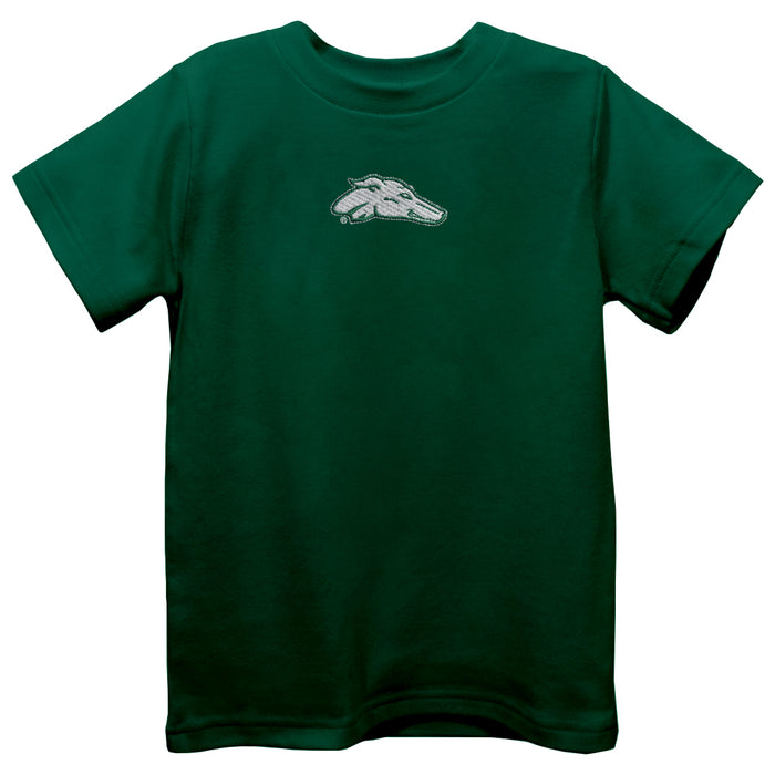 ENMU Eastern New Mexico Greyhounds Embroidered Hunter Green knit Short Sleeve Boys Tee Shirt