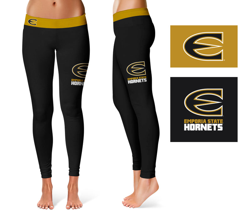 Emporia State Hornets Vive La Fete Game Day Collegiate Logo on Thigh Red Women Yoga Leggings 2.5 Waist Tights - Vive La Fête - Online Apparel Store