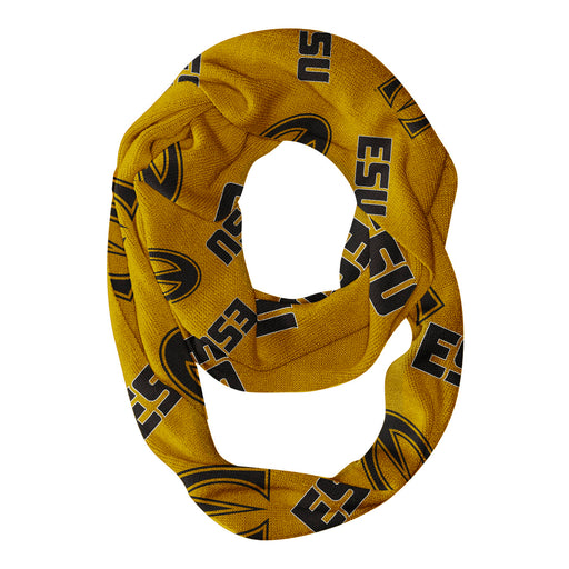 Emporia State Hornets Vive La Fete Repeat Logo Game Day Collegiate Women Light Weight Ultra Soft Infinity Scarf