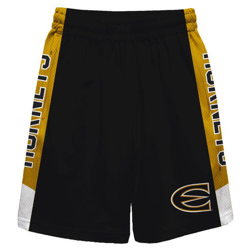 Emporia State Hornets Vive La Fete Game Day Black Stripes Boys Solid Gold Athletic Mesh Short