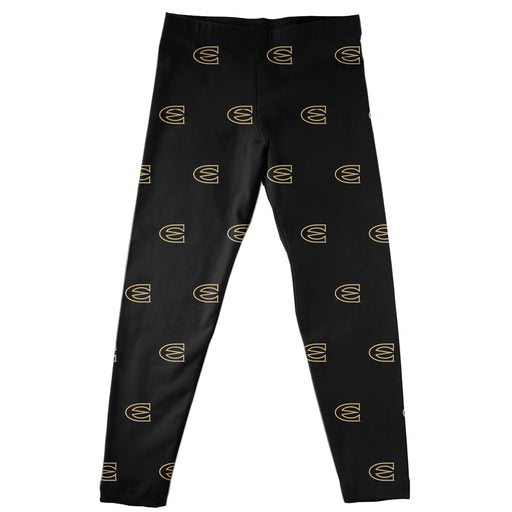 Emporia State Hornets Vive La Fete Girls Game Day All Over Logo Elastic Waist Classic Play Black Leggings Tights