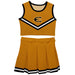 Emporia State Hornets Vive La Fete Game Day Gold Sleeveless Cheerleader Set