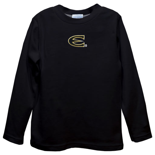 Emporia State University Hornets Embroidered Black Long Sleeve Boys Tee Shirt