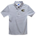 Emporia State University Hornets Embroidered Gray Stripes Short Sleeve Polo Box Shirt