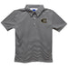 Emporia State University Hornets Embroidered Black Stripes Short Sleeve Polo Box Shirt