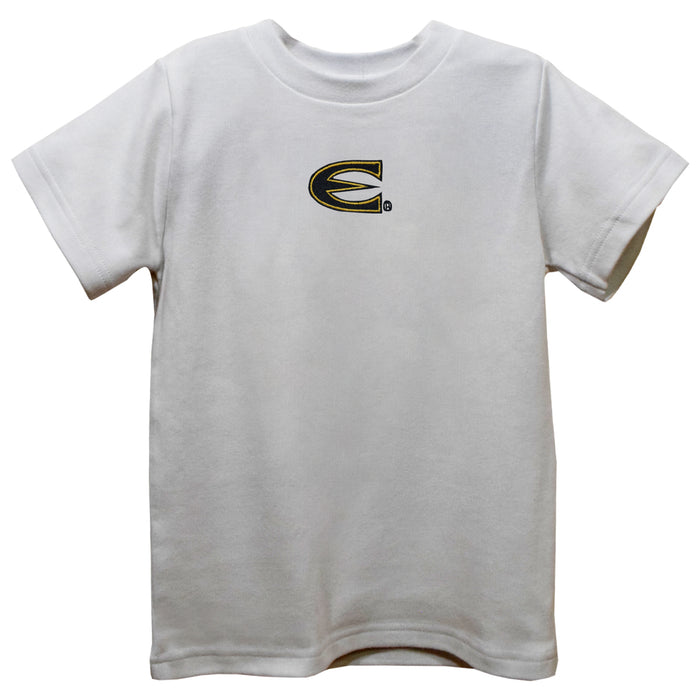 Emporia State University Hornets Embroidered White Short Sleeve Boys Tee Shirt