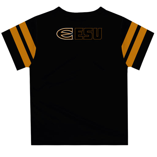 Emporia State Hornets Vive La Fete Boys Game Day Black Short Sleeve Tee with Stripes on Sleeves - Vive La Fête - Online Apparel Store