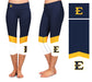 Emporia State Hornets Vive La Fete Game Day Collegiate Ankle Color Block Women Blue White Capri Leggings - Vive La Fête - Online Apparel Store