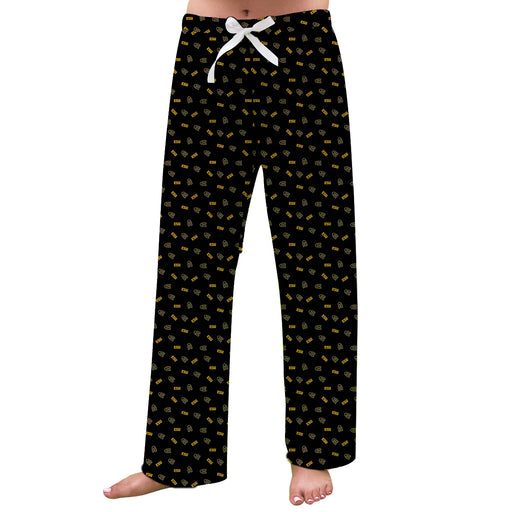 Emporia State Hornets Vive La Fete Game Day All Over Logo Women Black Lounge Pants
