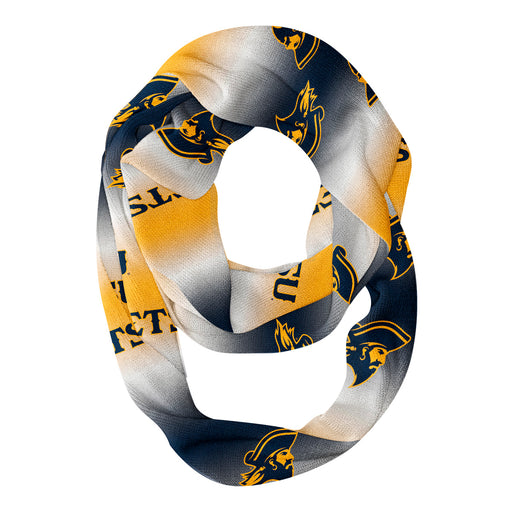 East Tennessee Buccaneers Vive La Fete All Over Logo Game Day Collegiate Women Ultra Soft Knit Infinity Scarf